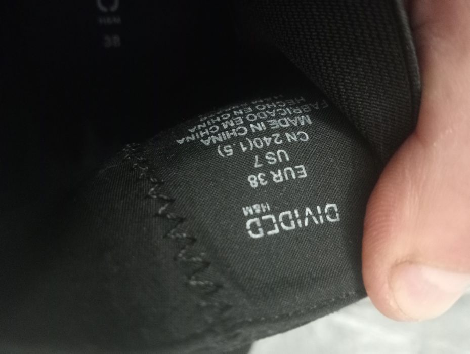 Buty botki na obcasie platformie divided czarne 38