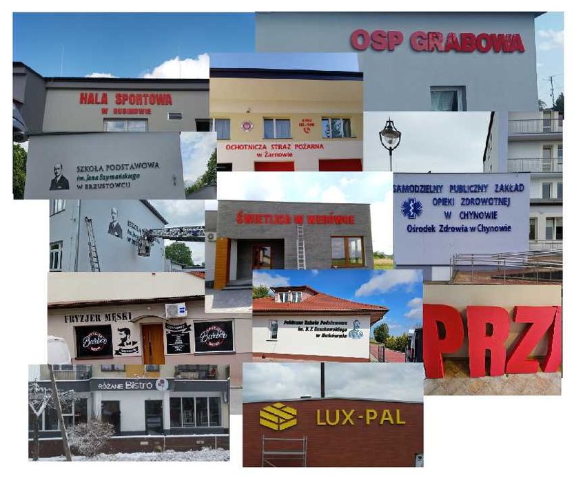 litery 3d, loga  cięte ze styroduru malowane, z licem plexi REKLAMA