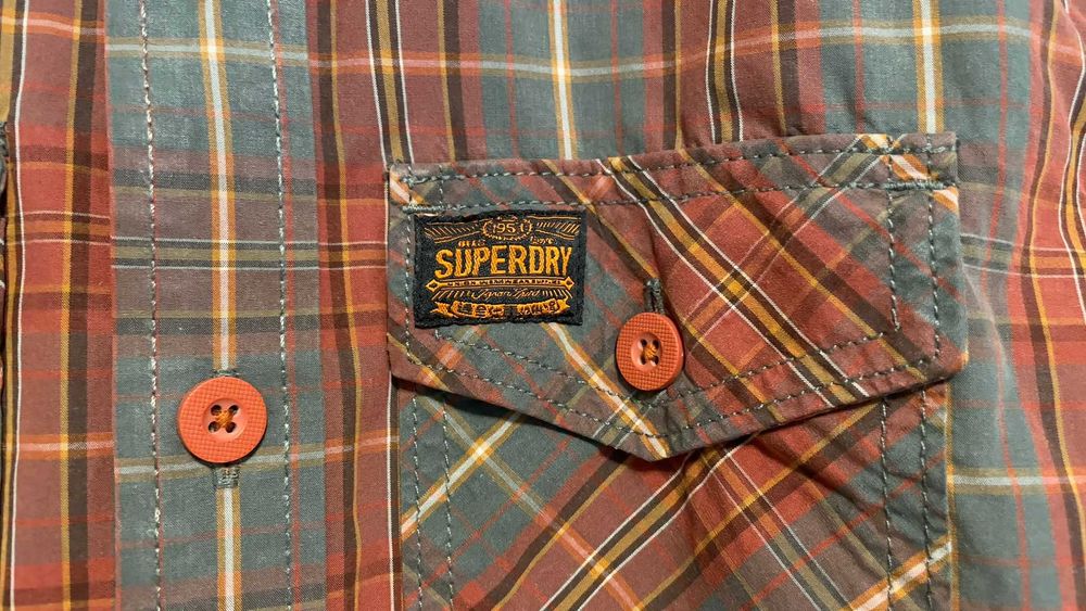 Koszula męska Superdry - długi rękaw - rozmiar Medium.