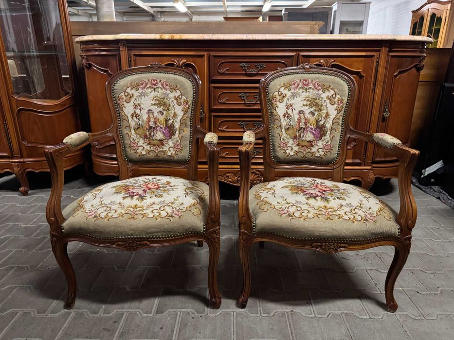 Fotel ludwikowski fotele drewniane komplet foteli dębowych opcje