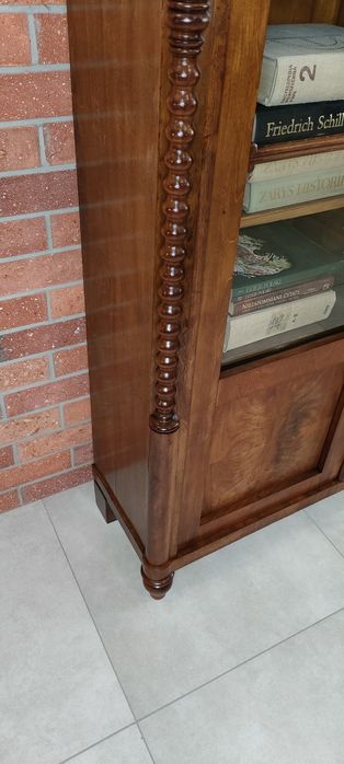 Piękna biblioteka witryna biedermeier antyk
