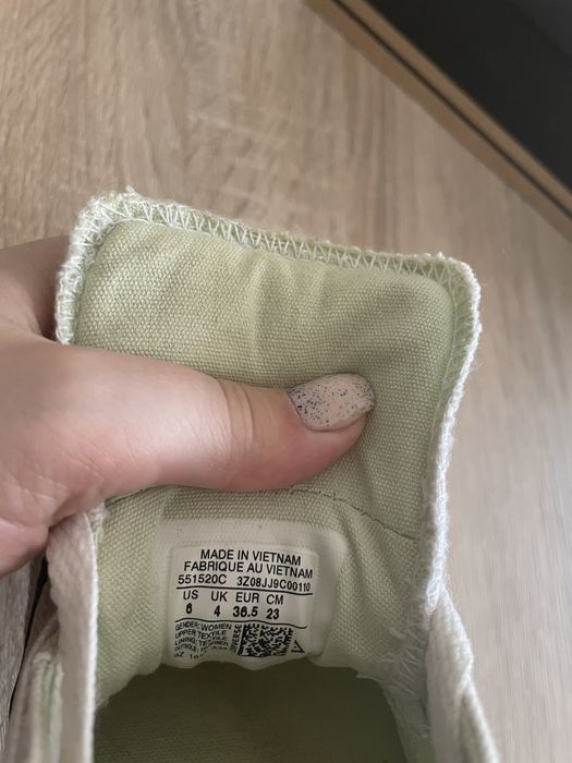 Converse biało-seledynowe