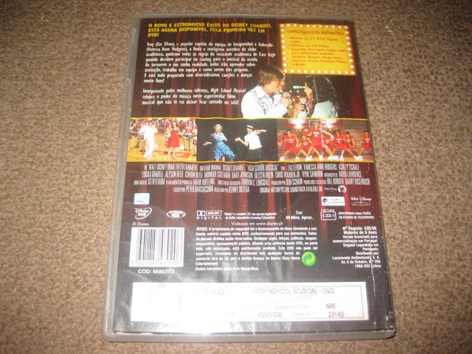 DVD "High School Musical" com Zac Efron
