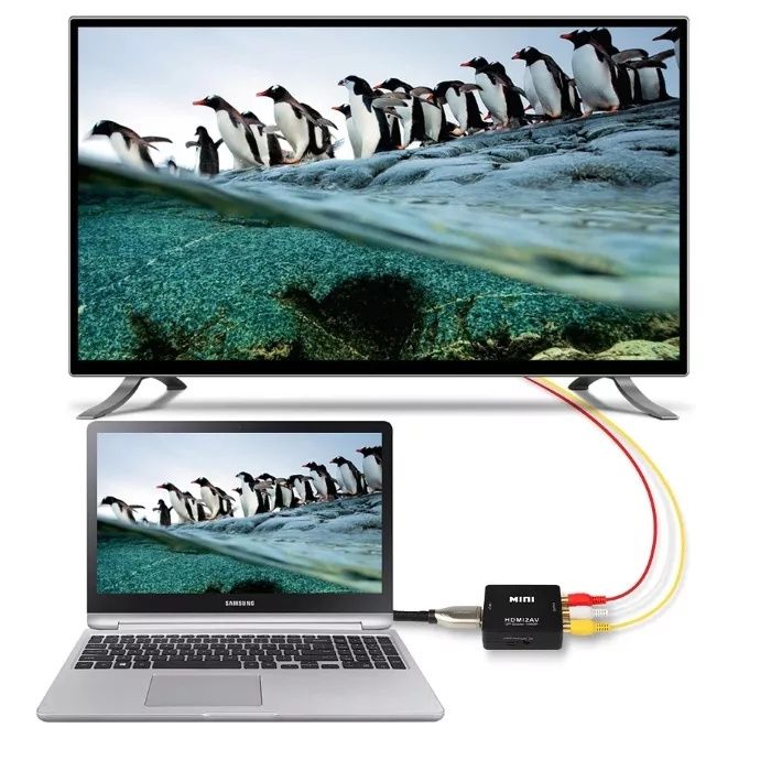 HDMI to AV конвертер адаптер RCA тюльпаны переходник видео TV| AV HDMI