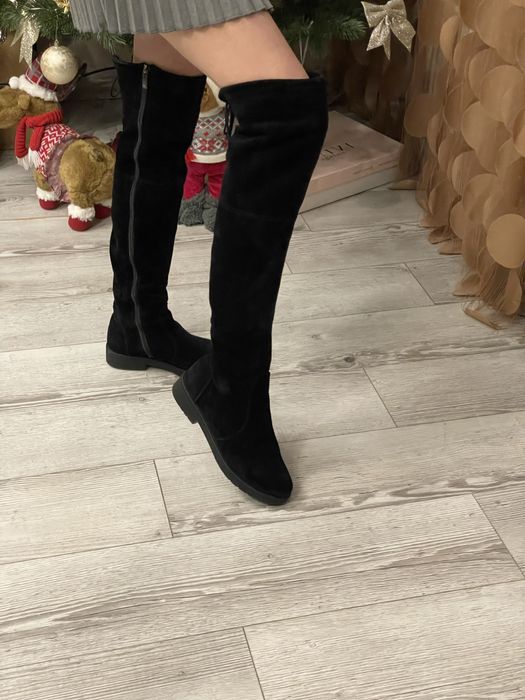 Замшеві ботфорти