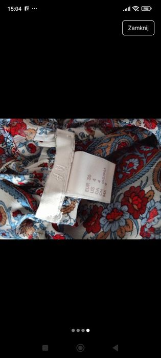 Bluzka w stylu boho H&M