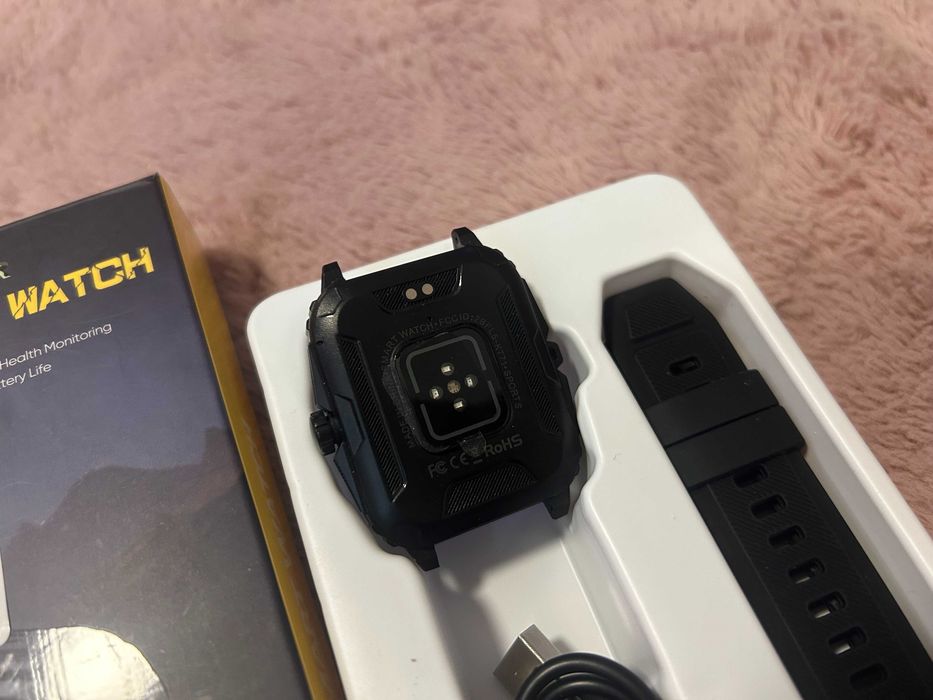 #7 Zegarek SmartWatch Meski Pasek Sportowy Czarny