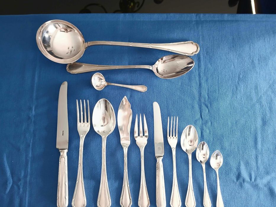 Faqueiro, com banho de prata