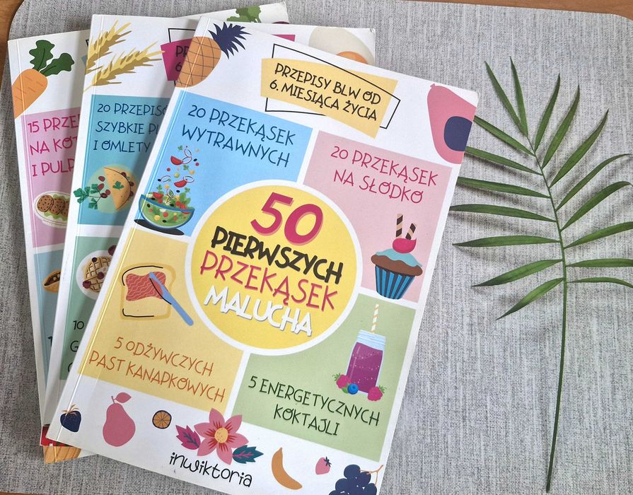 3 KSIĄŻKI: 50 pierwszych obiadow, 50 sniadan 50 przekąsek, inwiktoria