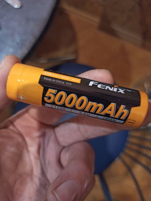 Акумулятор 21700 Fenix ARB-L21-5000U usb Type-C зарядка,  ціна за 2 шт.