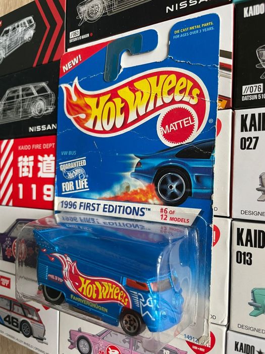ミニカー HotWheels VW Bus 1996 First Editions Hot Wheels 1996 First Editions Volkswagen VW Drag Bus, 1:64