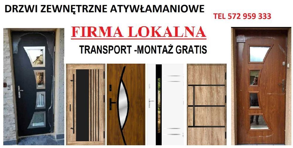 Drzwi wejściowe ZEWNĘTRZNE -wewnętrzne z montażem do mieszkań w bloku