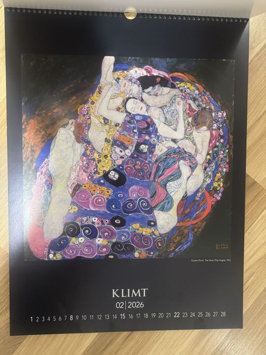 Kalendarz ścienny 2026 Gustav Klimt sztuka