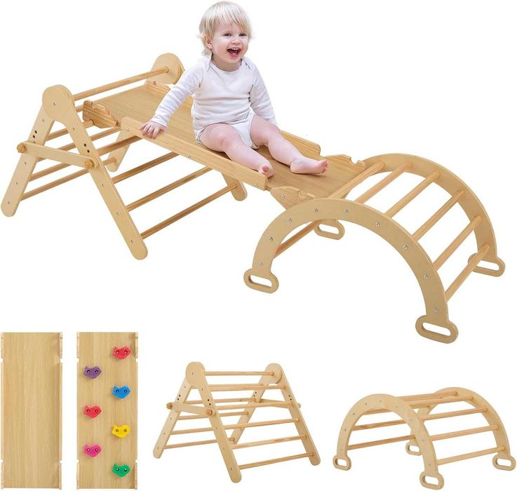 FUNLIO montessori Zestaw wspinaczkowy dla dzieci 3 w 1