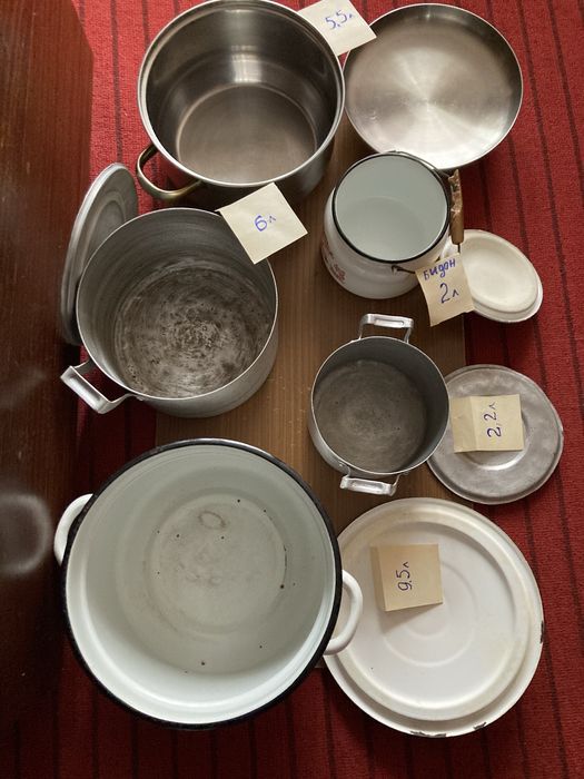 Каструлі алюмінєві, емальовані радянських часів