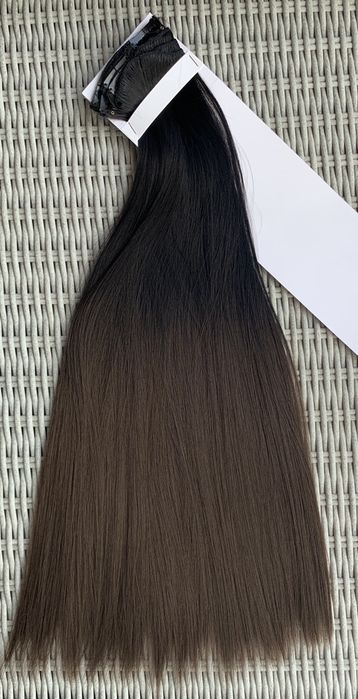 Premium Ultra włosy doczepiane, czarny / brąz / ombre /clip in.163.