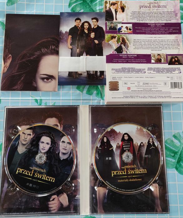 Saga Zmierzch DVD komplet, plakaty i karty