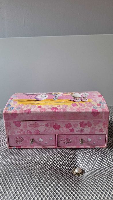 Diddl Mouse – pudełko Vintage na biżuterię z lusterkiem i szufladkami