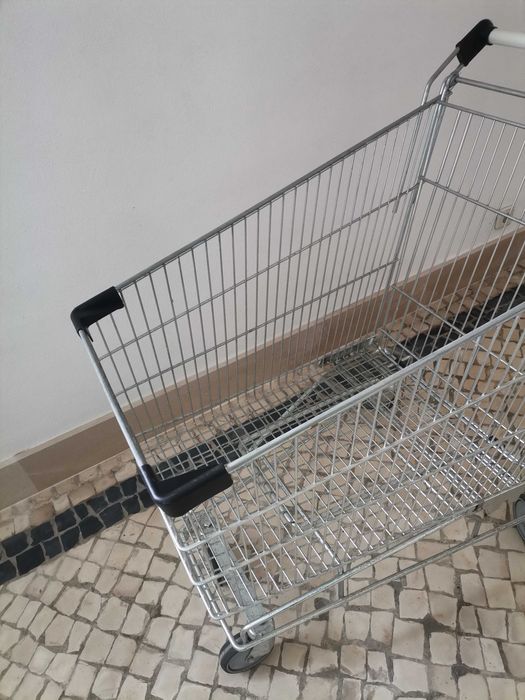 Carro carrinho de compras cesto arame metal armazém