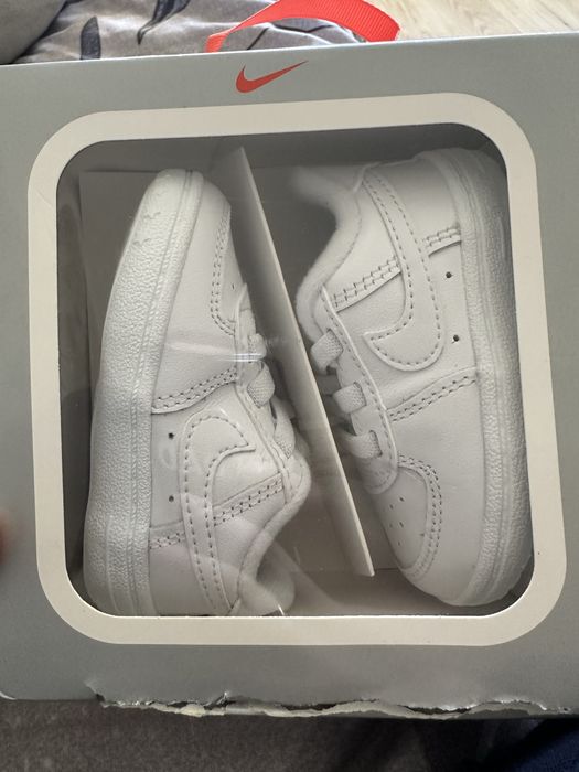 Кросівки дитячі Nike Force 1 Crib білі (оригінал), 0–6 міс, нові