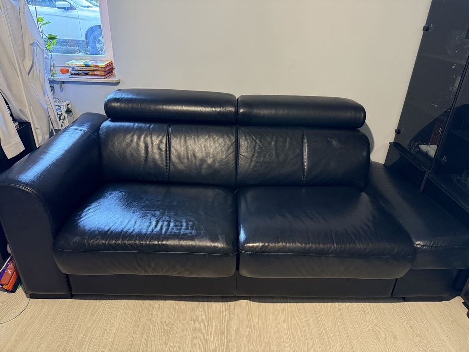 Sofa skórzana  z funkcja spania