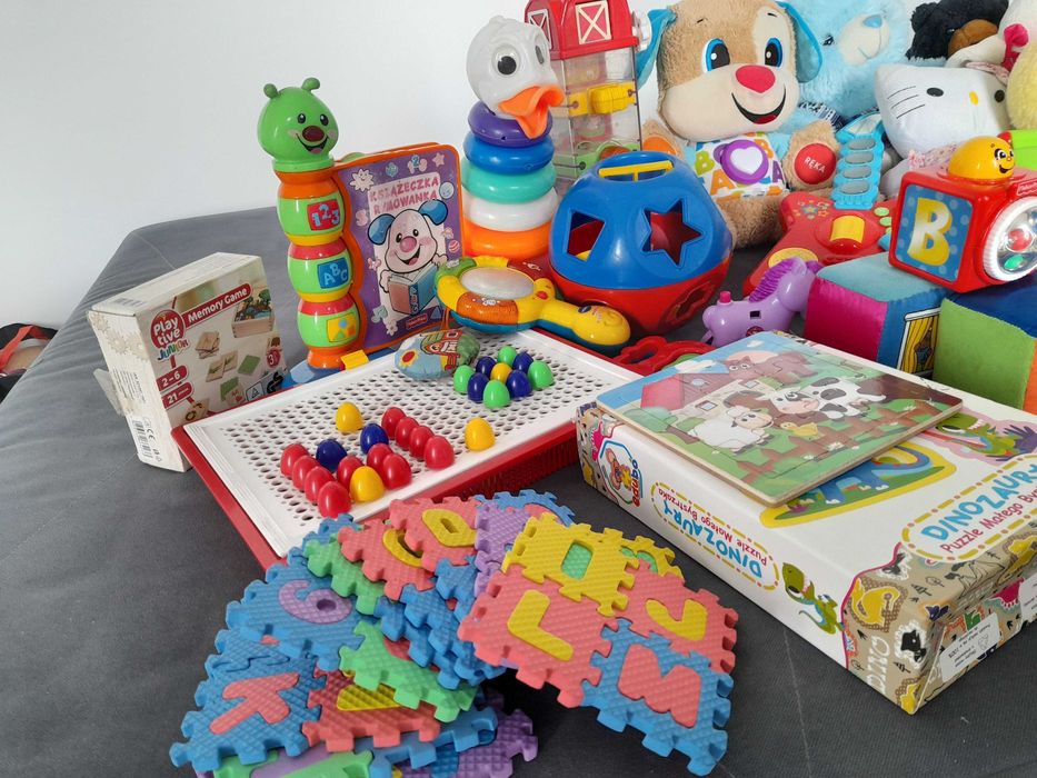 Wielka paka zabawek edukacyjnych oraz misiów