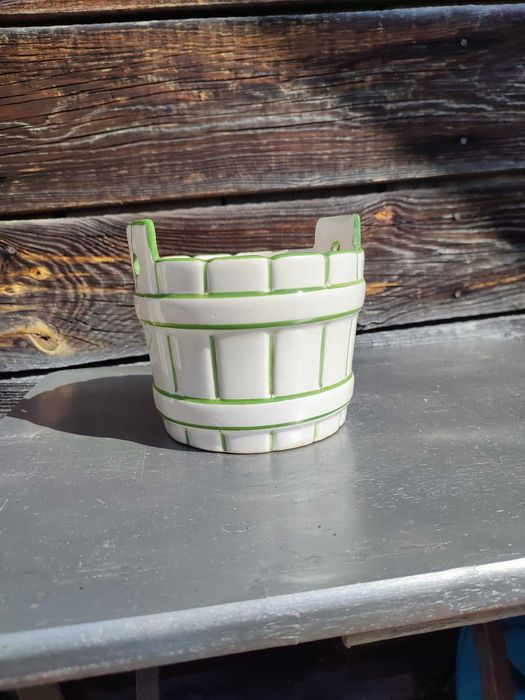 Ceramiczna Włoska osłonka / doniczka - vintage - design Z24