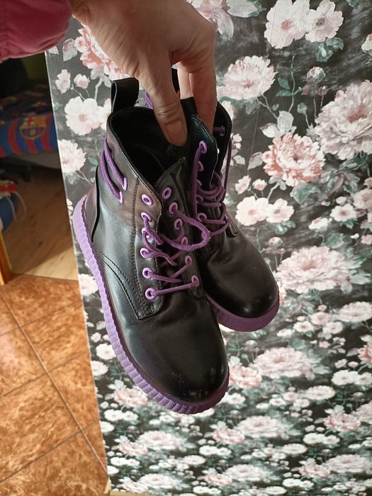 Kozaki sztyblety glany dziewczęce rozm 34