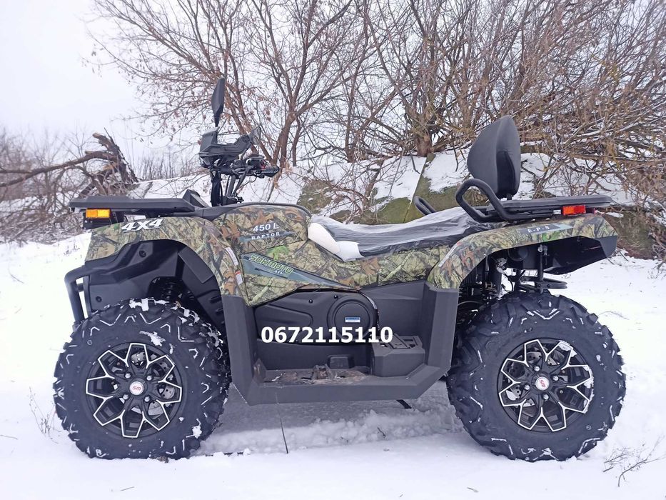 Квадроцикл SokMoto RAPTOR 450L EFI EPS Gen IIІ База Лонг Підігрів керма Захист дна та ричагів Повний привід 4х4 Безкоштовна адресна доставка