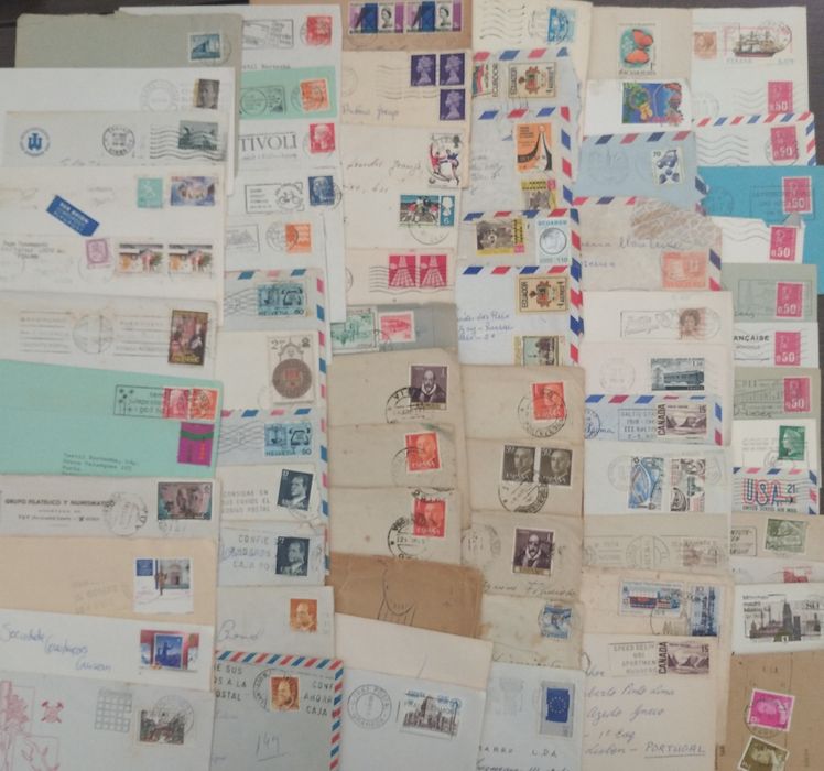 Lote de 250 cartas, estrangeiro.