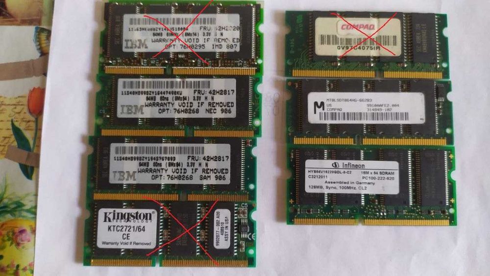 Оперативна память DDR1 DDR2 DDR3 DDR4