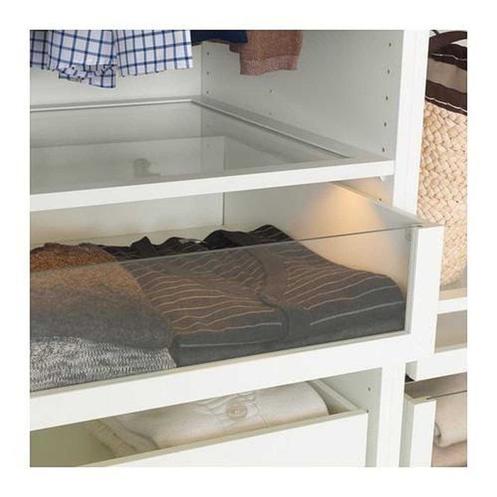 3 Gavetas Ikea Komplement com frente vidro branca novas/seladas caixa