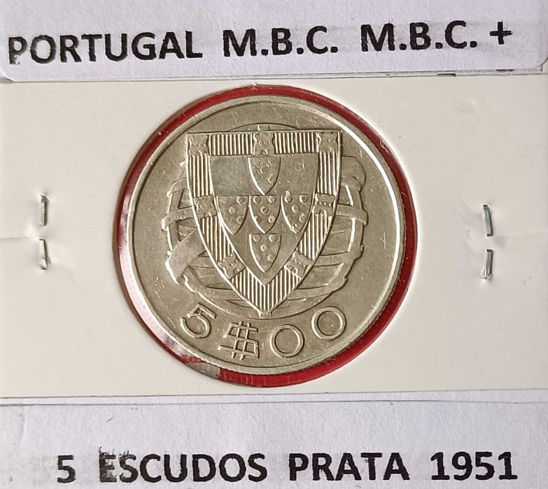 2 Moedas 5 Escudos Prata da 2ª República (Emissão Anual )