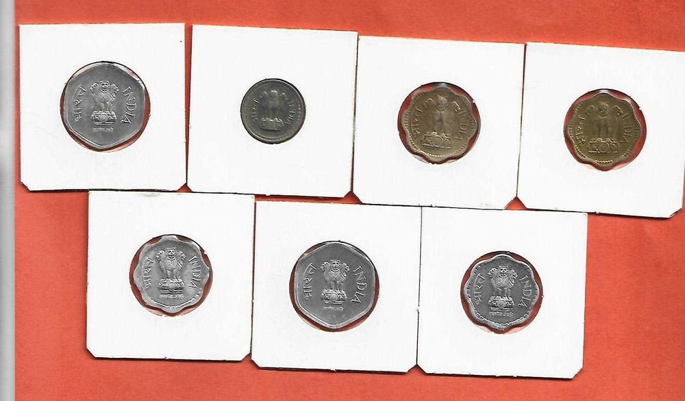 Índia Lote de 7 Moedas