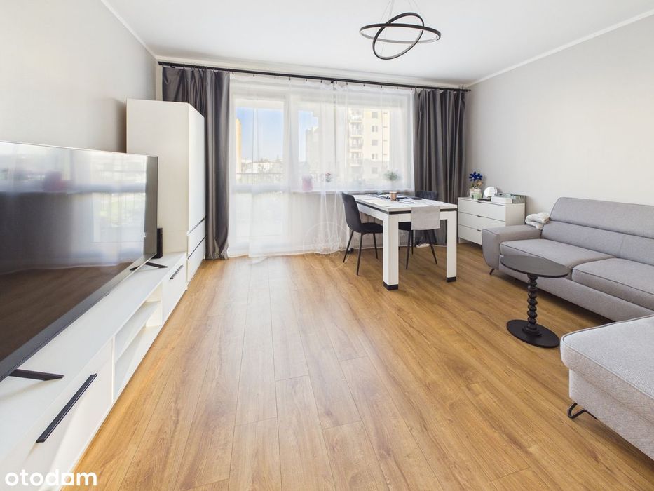 2-pokojowe mieszkanie 43 m² po remoncie – 1. piętro, balkon i piwnica