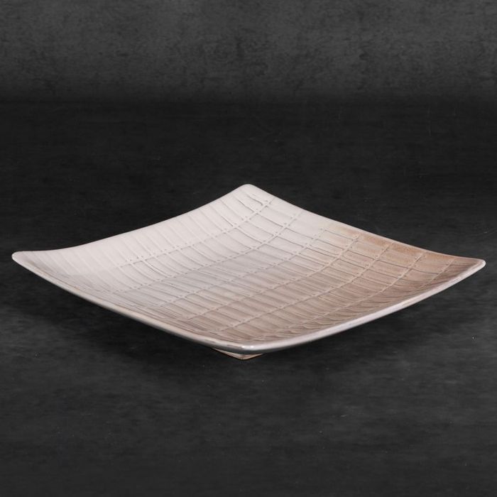 Patera ceramiczna 27x27x5 Edna kremowa beżowa