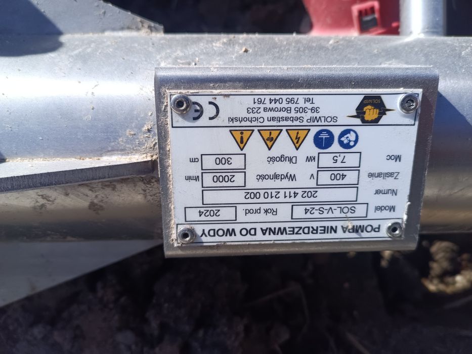 pompa mieszadło do gnojowicy, hala udojowa