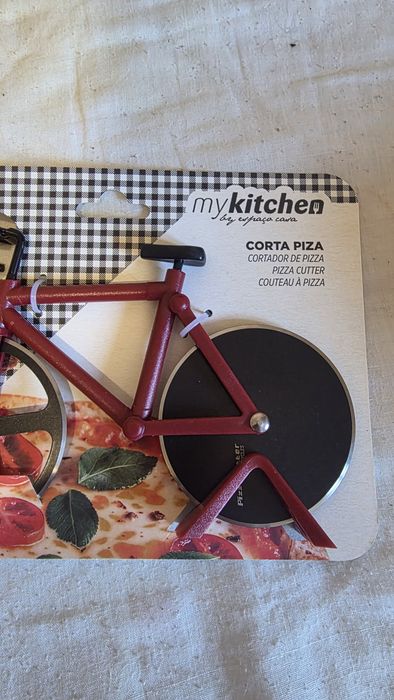 Cortador pizza bicicleta