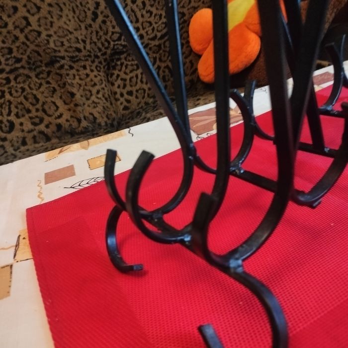 Stojak, gazetnik metalowy,  rękodzieło