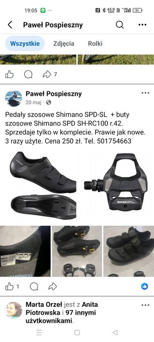 Buty i padały Shimano- tylko w komplecie