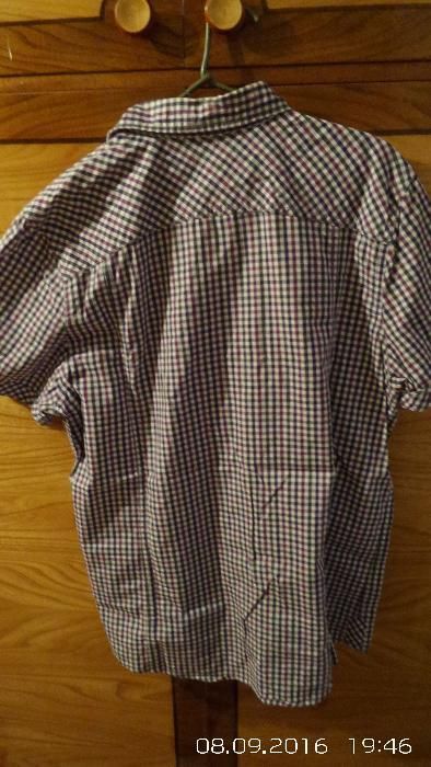 Koszula Fioletowa w kratę XL stan bdb