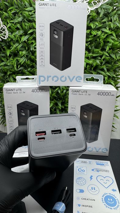 Качественный павербанк 40000 mAh 22.5W Proove с гарантией 12 месяцев