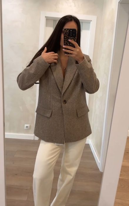 Блейзер Zara вовна в ялинку