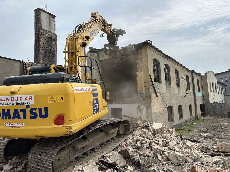 Wyburzenia,rozbiórki,roboty ziemne koparka koparkoladowarka