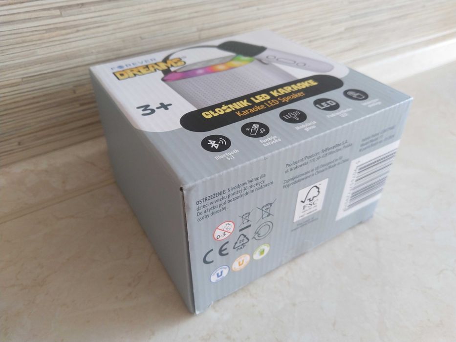 HIT Głośnik bezprzewodowy led karaoke bluetooth + mikrofon KURIER