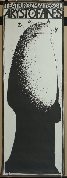 Stary oryginalny Afisz teatralny - Arystofanes (żaba) F. Starowieyski