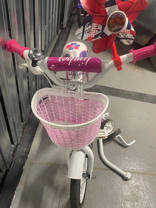 Rower dziecięcy 16" LIMBER GIRL biało-różowy