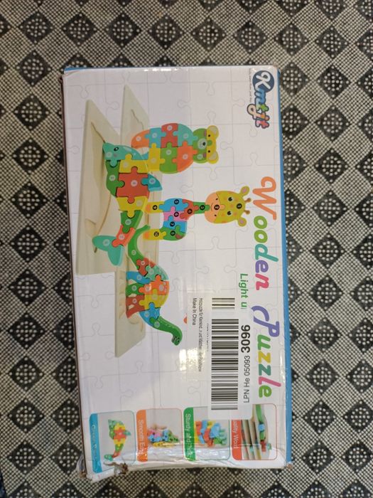 Drewniane puzzle edukacyjne dla dzieci