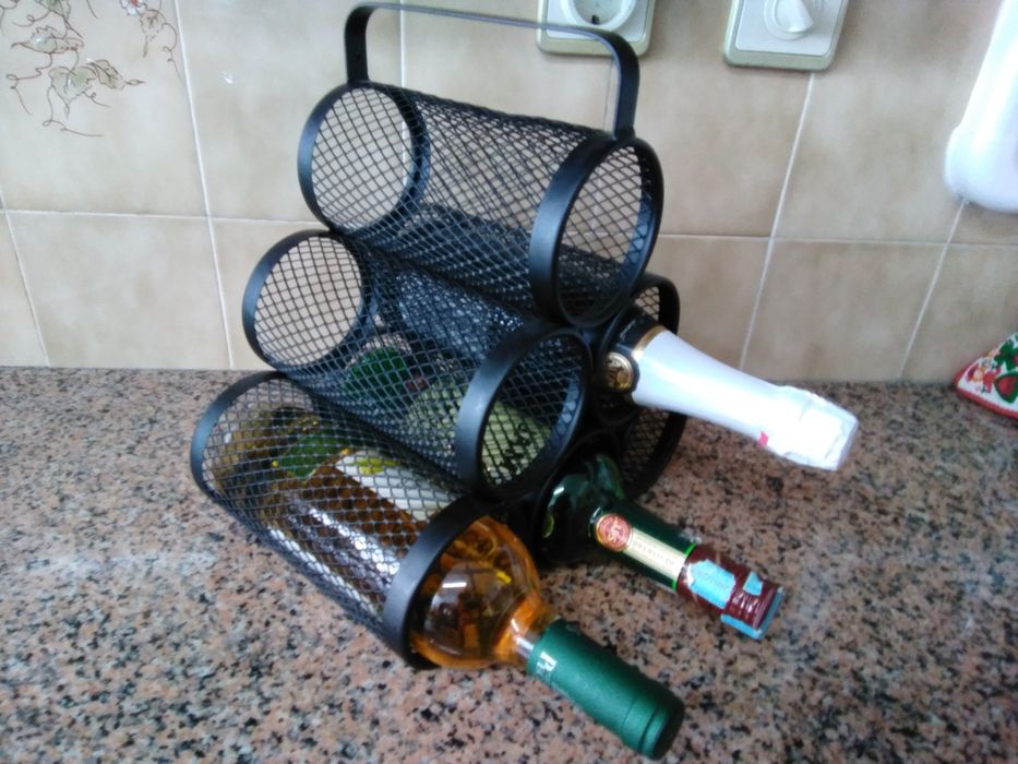 Garrafeira porta-garrafas de metal nova adega cozinha casa quarto apartamento vivenda gabinete escritório.