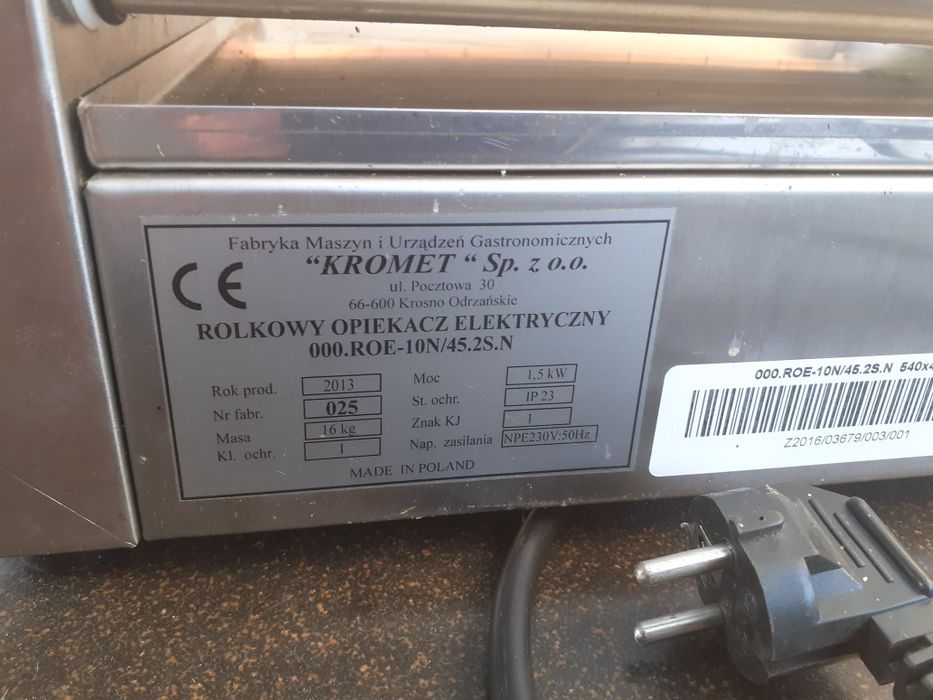Opiekacz rolkowy elektryczny kromet
